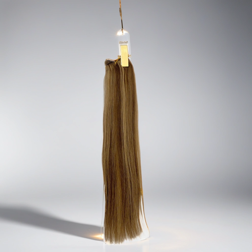 Human Hair Straight Hairband 100g, color Blond, 55 cm